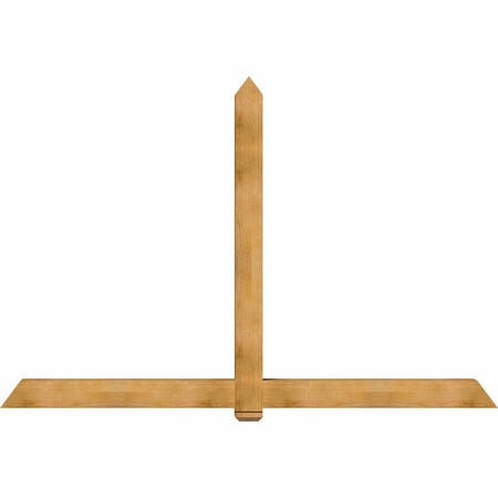 Ekena Millwork Eugene Rough Sawn Timber Gable Bracket, Western Red Cedar, 108"W x 72"H x 6"D x 6"F, 16/12 Pitch GBW108X72X0606EUG00RWR